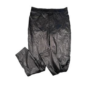 SPANX Womens Large Faux Leather Like Ankle Skinny Pull On Leggings (Size L)